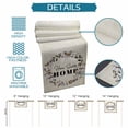 thumbnail image 6 of Home Sweet Table Runner - 108 Inch Long Wreath Botanical Farmhouse Plants Beige Cotton and Linen Blended Dress Scarves Farmhouse Table Runner for Kitchen Dining, Coffee Table, 13" x 108", 6 of 8