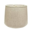 thumbnail image 1 of Slant Modified Empire Linen Side Pleat Softback Lampshade with Washer Fitter, Oatmeal, 1 of 1