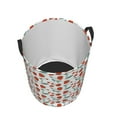 thumbnail image 3 of Balery Strawberries Round Laundry Basket with Handles Waterproof Freestanding Laundry Hamper for Clothes Toys in the Dorm and Family-Medium, 3 of 8