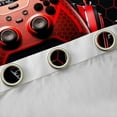 thumbnail image 4 of Manfei Game Console Black Out Curtains,Gamepad Gamer Curtains Pack of 2 (42x63 Each),Red Black Hexagon Bedroom Curtains For Kids,Super Cozy Room Decor, 4 of 6