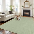 thumbnail image 3 of 5x8 Area Rugs for Living Room, Sage Green Burlap Texture Non Slip Area Rugs for Kitchen Bedroom Entryway, Farmhouse Vintage Sage Green Washable Carpet Runner Rug Floor Mats for Bedroom Home Decor, 3 of 9