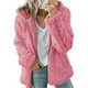 thumbnail image 1 of Chaqueta con capucha de forro polar esponjoso para mujer, sudadera con cremallera de manga larga, abrigo liso y difuso, cárdigan con capucha, prendas de vestir, 1 of 2