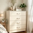 thumbnail image 5 of Ktaxon White 4 Drawer Dresser Nightstand Modern Wood Chest of Drawers Bedroom White Finish, 5 of 5