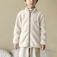 thumbnail image 5 of Mwjwdo Toddler Boys Girls Stand Colar Sherpa Jackets Little Kids Warm Coat Winter Outerwear Fleece Full-Zip Jacket White 2 Years, 5 of 5