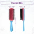 thumbnail image 3 of Unique Bargains Hair Brush 9 Row Styling Brush for Women Detangling Brush Travel Wet Hair Brush for Curly Straight Hair Blue, Red, 3 of 7