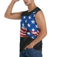thumbnail image 3 of Pofeuu Shark With USA Flag Print Men's Muscle T-Shirt, Sleeveless, Muscle Tank, Classic Muscle Tee Top For Men Casual Sleeveless Muscle T-Shirt Trendy Clothes-Medium, 3 of 7