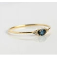 thumbnail image 3 of Delicate Blue Sapphire Ring, Sapphire Engagement Ring, Genuine Sapphire Ring, Minimalist Jewelry, Birthstone Ring Gift for Her, 3 of 3