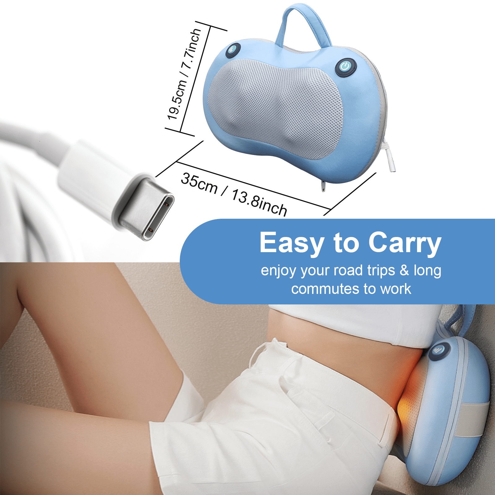 Ifgoooo Neck Massager,Back Massager with Heat,Shoulder Deep Tissue Massager,3D Deep Kneading Massage Pillow,Husband/Men Valentines Day Gifts for Her/Boyfriend/Him/Women