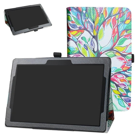 Labanema 10.1" Lenovo Tab E10 2018 Case, PU Leather Folio Stand Protective Case, Cover for 10.1" Lenovo Tab E10 2018 (Love Tree)
