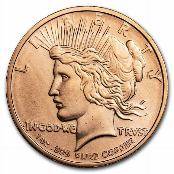 1 oz Copper Round - Peace Dollar