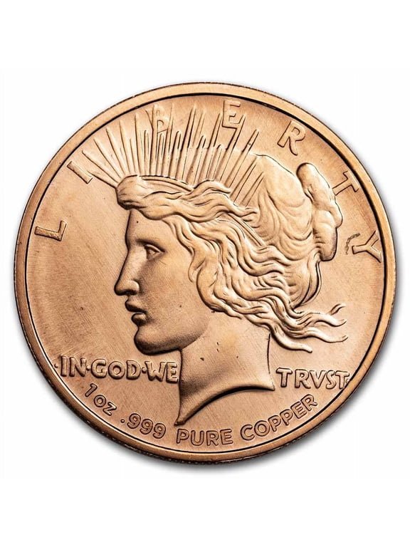 Collectible 1 oz Copper Round - Peace Dollar