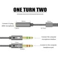 thumbnail image 3 of 3.5mm Female to 2 Male Mono Stereo Y-Cable Splitter Compatible for Home Stereo, 3 of 6