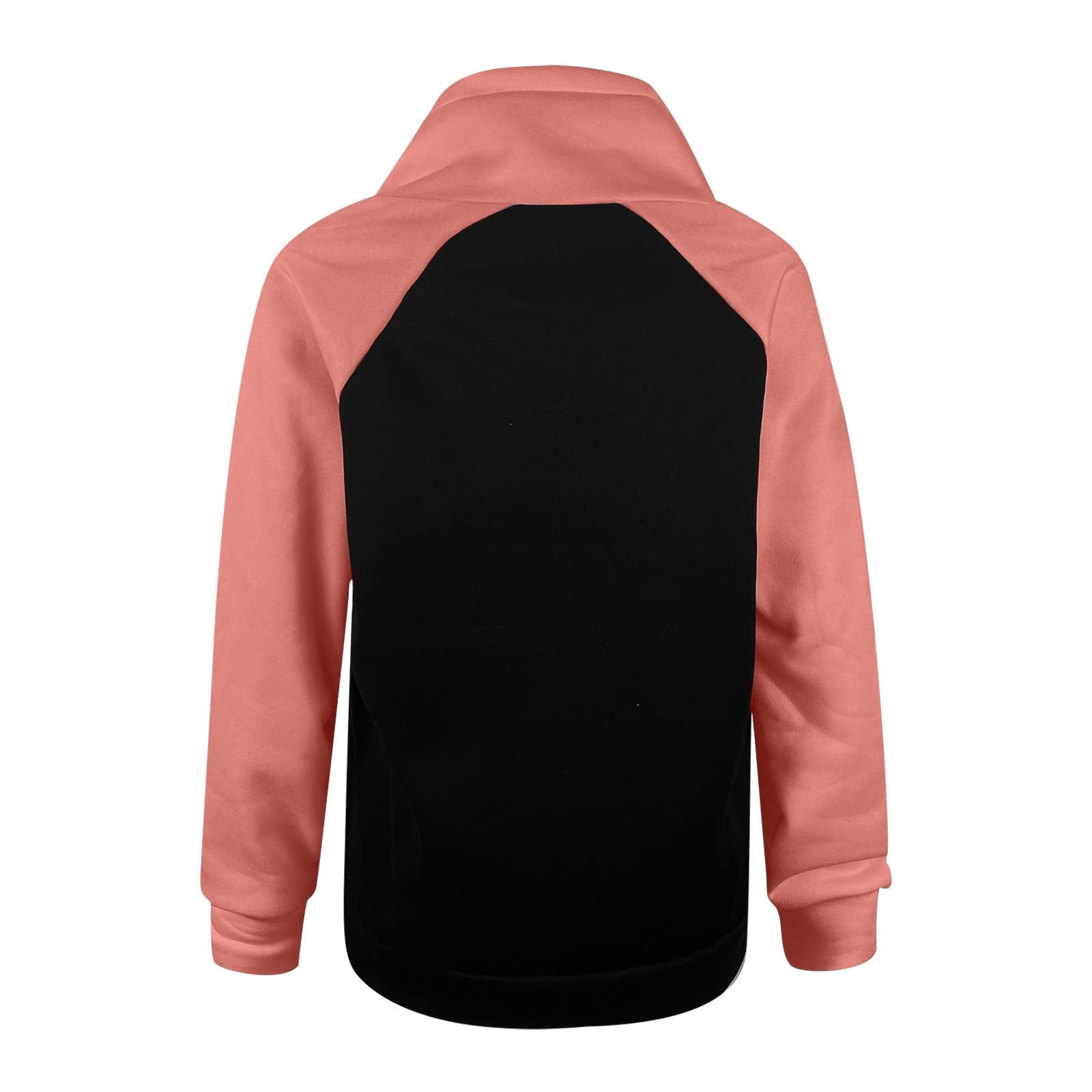 OUNAR Women's Cowl Neck Hoodie - Thermal Hooded Sweatshirt, Loose Fit Pullover, Black, X-Large