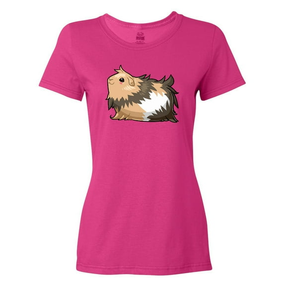 Inktastic Cute Long Haired Guinea Pig Women's T-Shirt