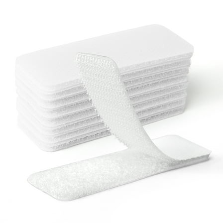 Firstape 48 Pairs (96 Pcs) 1x3 Inch Heavy Duty Hook and Loop Strips, Adhesive Backed Fastener Tape for Mounting,White, Strong Hold for Home & Office