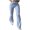 Blue, variant on Women Skinny Flared Pants High Waist Ribbed Workout Yoga Legging Stretch Bell Bottoms Streetwear