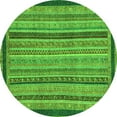 thumbnail image 1 of Ahgly Company Indoor Round Oriental Green Modern Area Rugs, 3' Round, 1 of 4