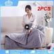 thumbnail image 2 of Manta eléctrica de 2 piezas, calentador más grueso, alimentado por Usb, calentador de cama de invierno, manta de calefacción eléctrica, calentador corporal de invierno, 2 of 4