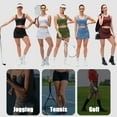 thumbnail image 2 of TFixol Faldas de tenis para mujer con bolsillos Falda pantalón de golf atlética Forro 2 en 1, 2 of 8