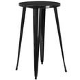 thumbnail image 3 of Bowery Hill 3 Piece 24" Round Metal Patio Pub Set in Black, 3 of 4