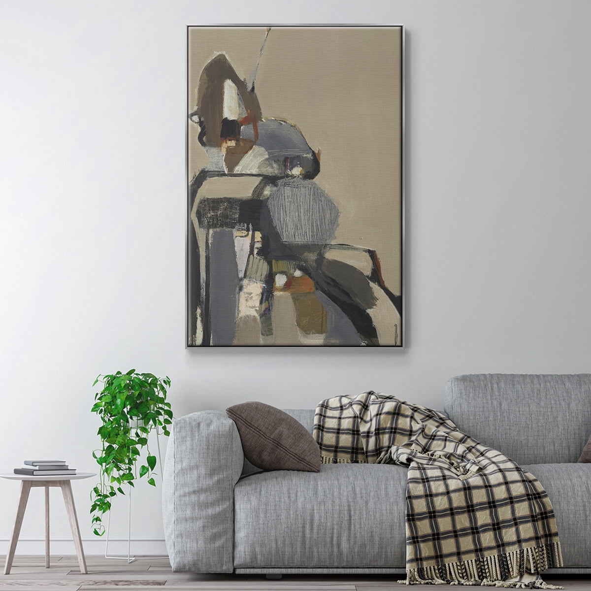 Landslide Framed Premium Gallery Wrapped Canvas - Ready to Hang - 17 x 25 - Silver Floating Frame
