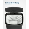 thumbnail image 3 of BeesClover 80L Metal Recycling Bin for Kitchen, Stainless Steel Trash Bin with Soft Close Plastic Lid and Rear Handle, 3 of 7