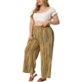 thumbnail image 2 of Pantalón De Salón De PierAncPaMujer, TalGrande, Estilo Boho Palazzo amarillo verde rojo 3X, 2 of 6