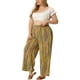 thumbnail image 2 of Pantalón De Salón De PierAncPaMujer, TalGrande, Estilo Boho Palazzo amarillo verde rojo 2X, 2 of 6