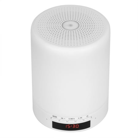 

LHCER Speaker Night Light Touching Change Color LED Lamp Smart Alarm Clock MP3 Player Loudspeaker Box Speaker