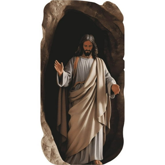 H48840 Jesus Christ Rising Resurrection From Cave Cardboard Cutout Standee Standup