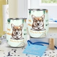 thumbnail image 4 of Corgi Mother Book Lover Living That Dog Mom Life Happy Mother's Day 12oz Stainless Steel Wine Tumbler Insulated Cup with Lid Welsh Corgi Dog Lover Gifts Idea - 03004, 4 of 5
