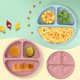 thumbnail image 4 of Juego de alimentación de bebé de silicona sin BPA, cuenco con ventosa, plato de comedor, taza de paja, cuchara, tenedores para niños, vajilla para bebés, platos para niños, 4 of 5