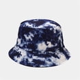thumbnail image 4 of Summer Sales Under $5 Dark blue Bucket Hats for Men Women GIJNRIUIUA Male's and Female's Casual Fisherman's Hat 3D Printed Pattern Tie Dye Double Basin Hat Outdoor Visor Baseball Caps, 4 of 4
