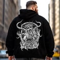 thumbnail image 2 of Big and Tall Men Hoodie Plus Size Hooded Sweatshirt Fleece Pullover 3XLT H2 5KP9 G03, 2 of 8