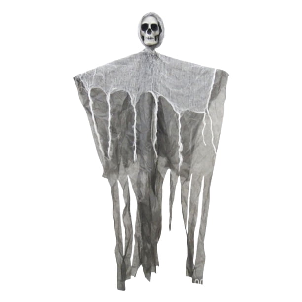 Cateissary Adornos colgantes de cabeza de calavera para Halloween, esqueleto ligero resistente al desgaste, accesorios de terror, colgantes aterradores para Kits de decoración para fiestas Cateissary HA069411-00
