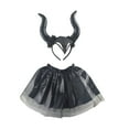 thumbnail image 2 of Halloween Devil Costume Set Imaginative Play Fancy Dress Devil Hair Headband black, 2 of 10
