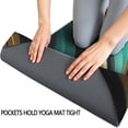 thumbnail image 3 of Teal Gold Marble Pattern Hot Yoga Mat Towel Non Slip for Hot Yoga - Quick-Drying Yoga Mat Cover with 4 Corner Pockets with Travel Bag - Hot Yoga Towel Non Slip Grip Moisture Wicking Sweat 70"x26", 3 of 6