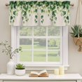 thumbnail image 2 of Vintage Green Leaf Curtain Valances for Windows, Kitchen Valance Window Treatments Panel 2 Pack, Farmhouse Botanical Spring Plant Rod Pocket Short Curtains for Bathroom Bedroom 54 x 18 Inch, 2 of 8