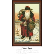 Christmas Cross Stitch Patterns | Vintage Santa (Pattern Only, You Provide the Floss and Fabric)