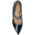 thumbnail image 4 of Journee Womens Carnation Kitten Heel Mary Jane Pointed Toe Buckle Detail Comfort Pumps, Widths Available, 4 of 9