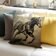 thumbnail image 3 of BANET Horse Pillowcase Pillow Cover Square Pillow Case Home Decorative Sofa Bedroom Livingroom 20x20in, 3 of 5