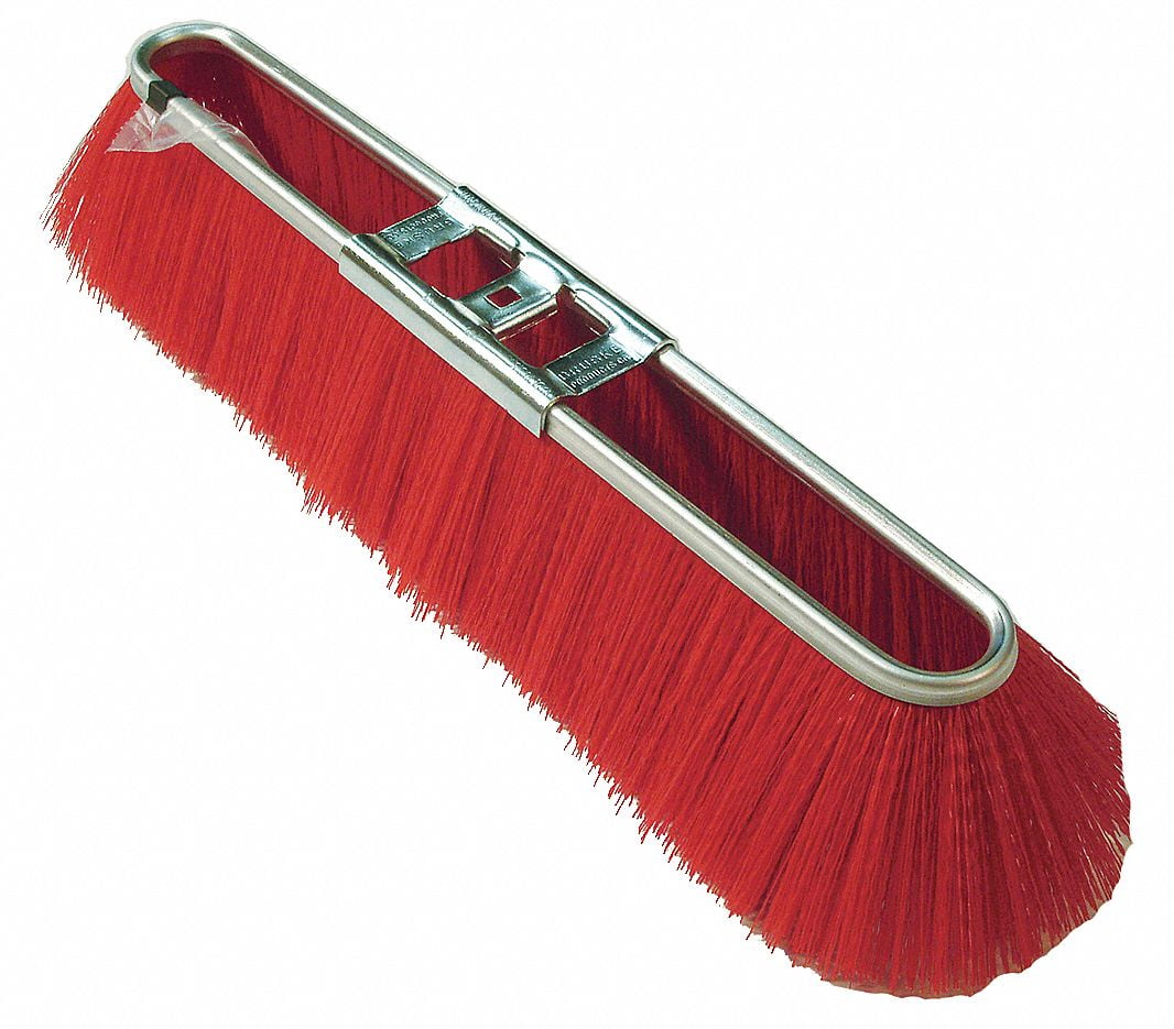 Sweeping Brush Large Broom Head with Handle 17" Soft bristle Screw Fitting 
