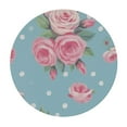 thumbnail image 2 of JEUXUS  Shabby Rose Polka Dots Round Fitted Tablecloth with Elastic Protector Table Kitchen Dinner Waterproof Oil-Proof Table Covers, 2 of 7