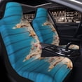 thumbnail image 4 of Goofa Shells and Starfish Printed Car Seat Covers, Automotive Seat Covers for Cars Trucks and SUVs, Quick Setup Universal Fit Elastic Seat Covers-1, 4 of 6
