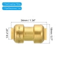 thumbnail image 2 of Unique Bargains 1/4 X 1/4 Inch Push Plumbing Fitting, Brass Quick Straight Coupling Fittings with Disconnect Tool, 2 of 5