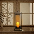 thumbnail image 4 of Alpine Corporation 25"H Rectangular Lantern with Glass Candle Compartment, 4 of 4