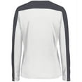 thumbnail image 5 of Holloway 223702.61U.3XL Ladies Momentum Team Long Sleeve T-Shirt, White & Iron - 3XL, 5 of 5