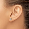 thumbnail image 3 of 14k White Gold 1 carat Lab Grown Diamond VS+ F+ Emerald Complete Four Prong Stud Earrings, 3 of 4