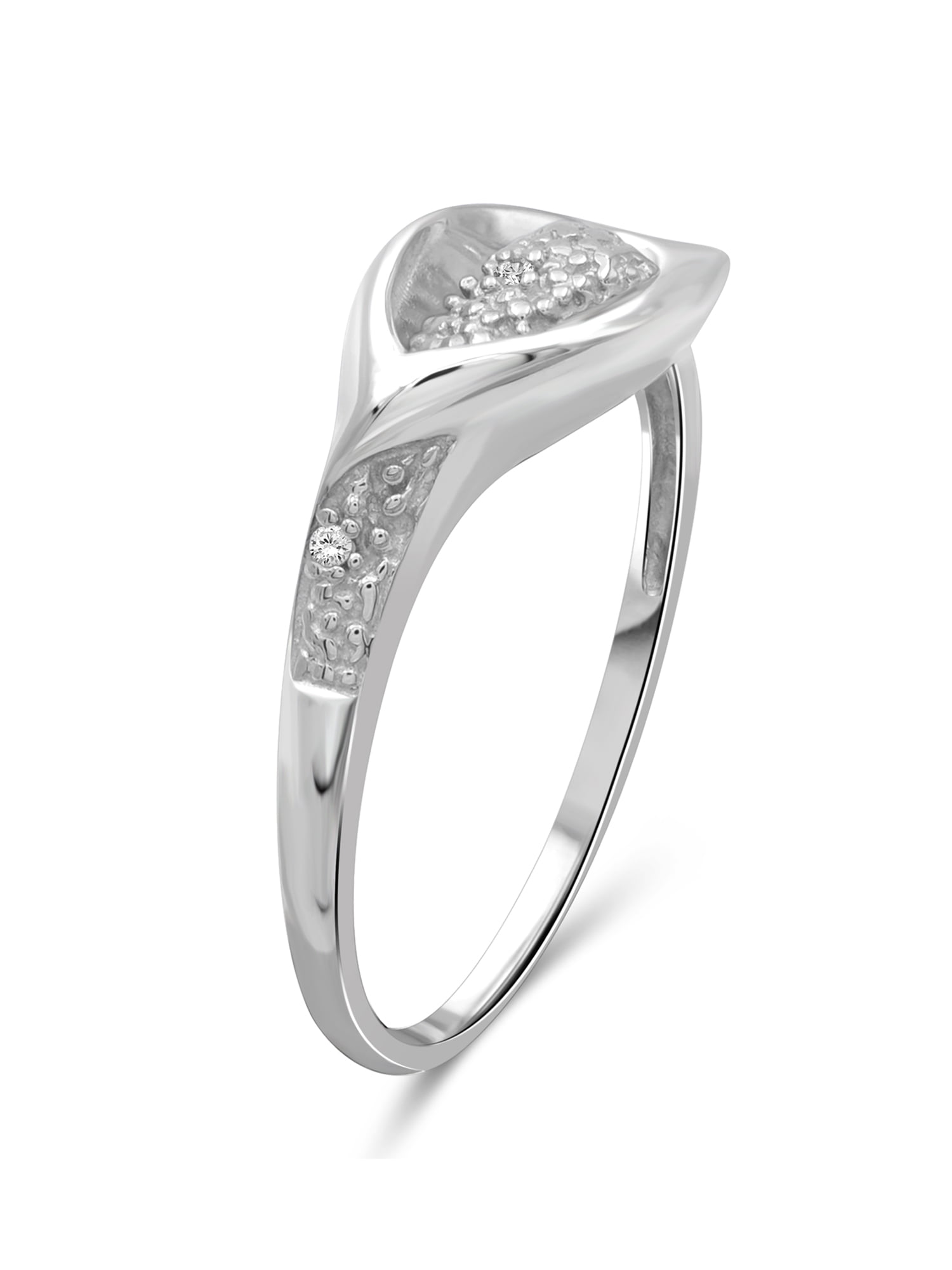 JewelersClub White Diamond Accent Sterling Silver 3-Piece Calla Lily  Jewelry Set