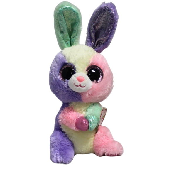Ty Beanie Boos- Bloom the Easter Bunny  – Glitter Eyes  - Stuffed Animal